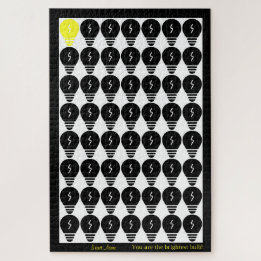 U bent de helderste  lamp: zwart 003 legpuzzel
