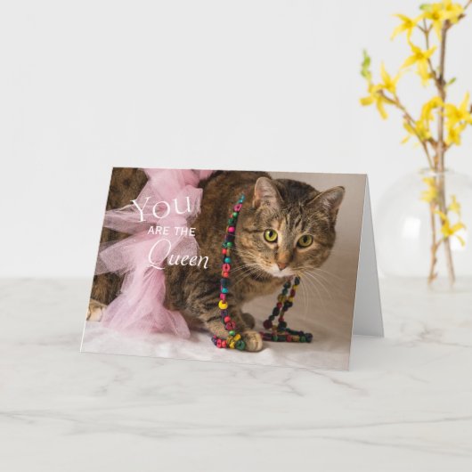 U bent de koningin kaart (Gele Bloem)