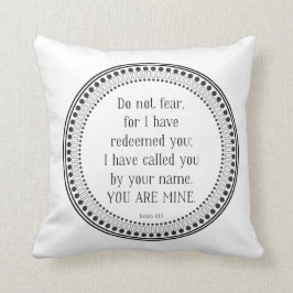 U bent de mijne, zwart-witte scriptie kussen