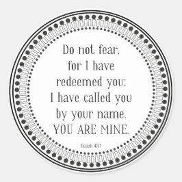 U bent de mijne, zwart-witte scriptie ronde sticker