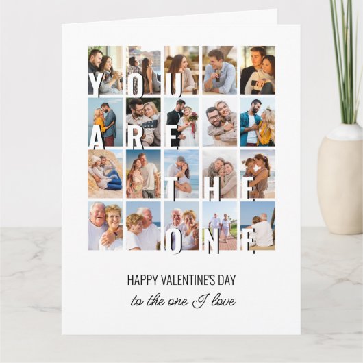 U bent de One 20 Photo Collage Valentijn Kaart (Voorkant)