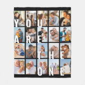 U bent de One 20 Vertical Photo Collage Black Fleece Deken (Voorkant)