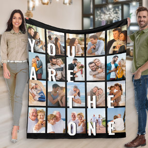 U bent de One 20 Vertical Photo Collage Black Fleece Deken