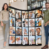 U bent de One 20 Vertical Photo Collage Black Fleece Deken