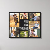 U bent de One 7 Photo Collage Black Canvas Afdruk (Voorkant)