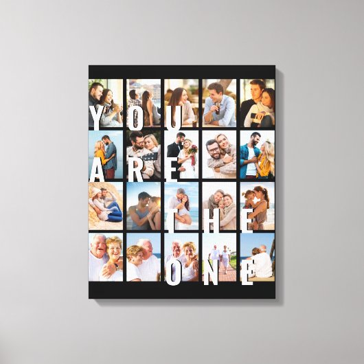 U bent de One Romantic 20 Photo Collage Canvas Afdruk (Voorkant)