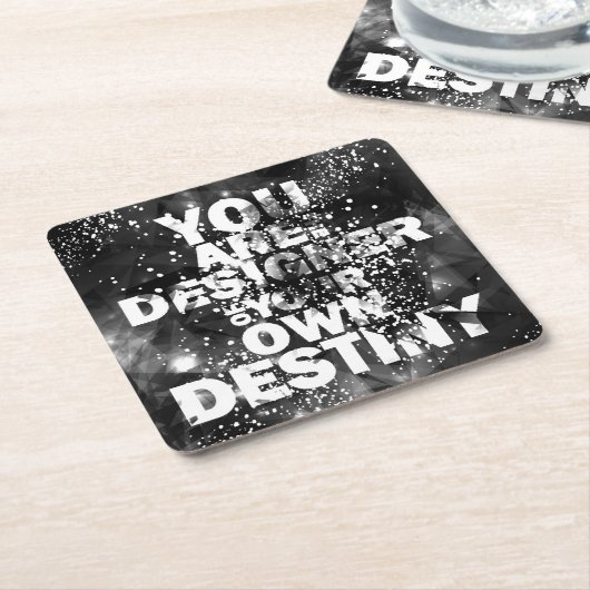 U bent de ontwerper van uw eigen bestemming kartonnen onderzetters (Schuin)