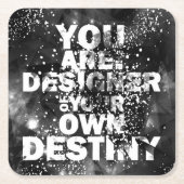 U bent de ontwerper van uw eigen bestemming kartonnen onderzetters (Voorkant)