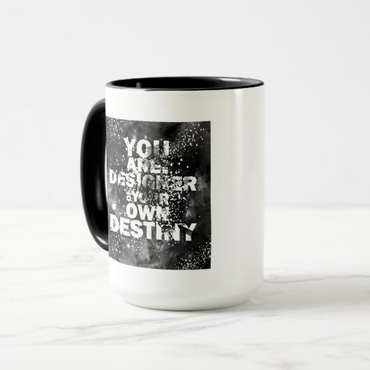 U bent de ontwerper van uw eigen bestemming mok (Voorkant links)