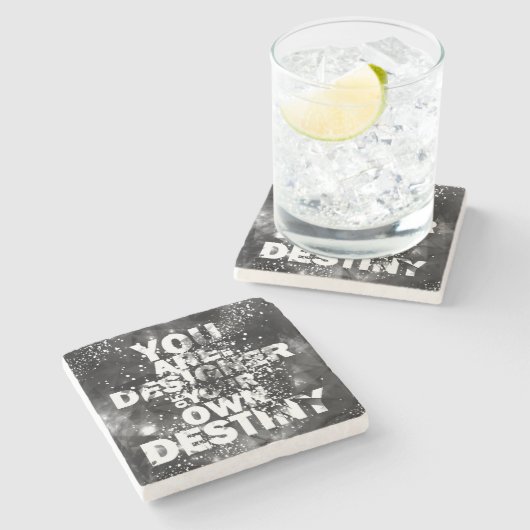 U bent de ontwerper van uw eigen bestemming stenen onderzetter (Zijkant)