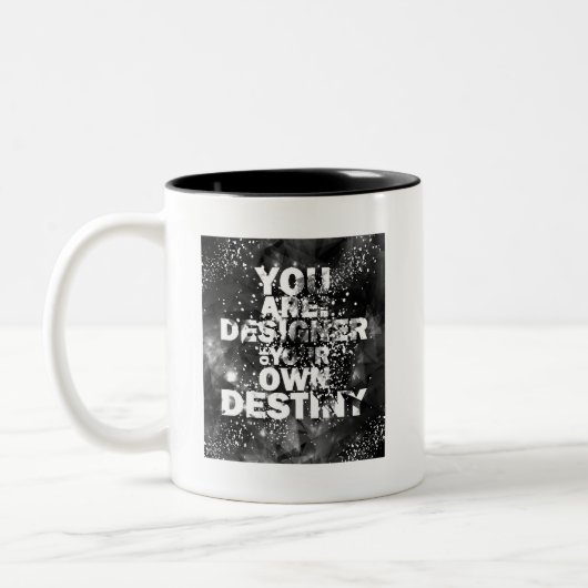 U bent de ontwerper van uw eigen bestemming tweekleurige koffiemok (Links)