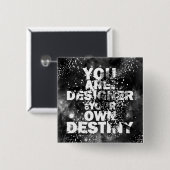 U bent de ontwerper van uw eigen bestemming vierkante button 5,1 cm (Voorkant /achterkant)