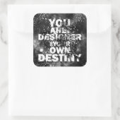 U bent de ontwerper van uw eigen bestemming vierkante sticker (Tas)