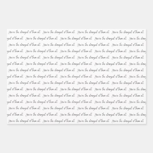 U bent de sterkste papierbladen die het oprapen inpakpapier vel (Voorkant)