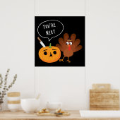 U bent de volgende Funny Pumpkin Thanksgiving Turk Poster (Keuken)