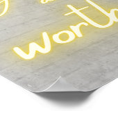 U bent de waardige neonkalligrafie poster (Hoek)