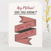 U bent de Worth It/Planner/Self-Care Kaart (Gele Bloem)