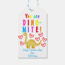 U bent DINO-mite Kinder Valentijnse Gift Label Cadeaulabel