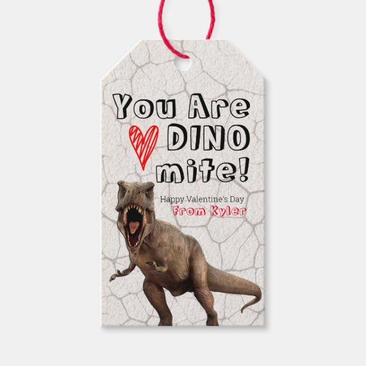 U bent DINOmite Classroom Valentijnse Gift Labels Cadeaulabel (Voorkant)