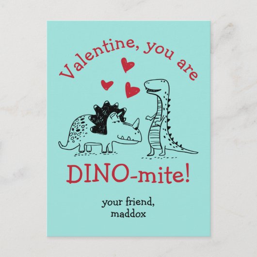 U bent Dinosaur Valentijn Briefkaart (Voorkant)