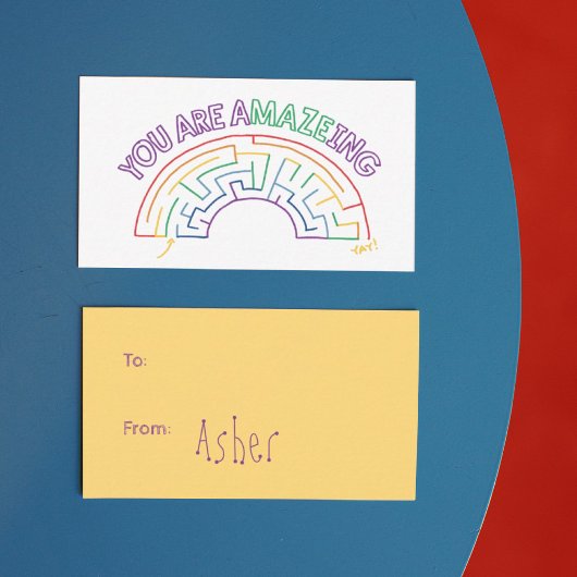 U bent een A-Maze-Ing Valentijn Notitiekaartje