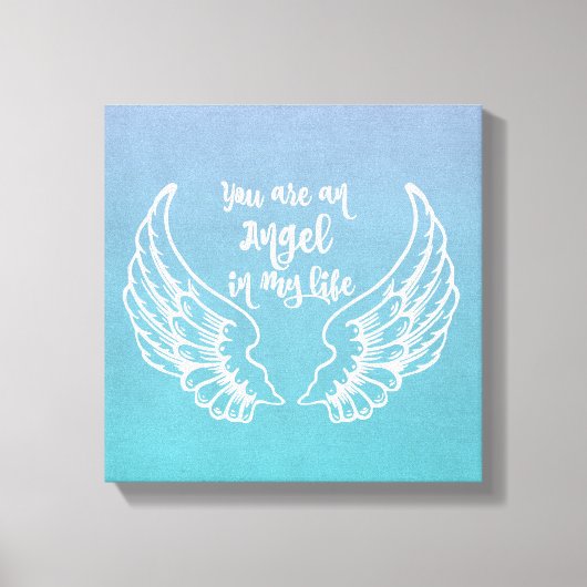 U bent een Angel Quote Canvas Afdruk (Voorkant)