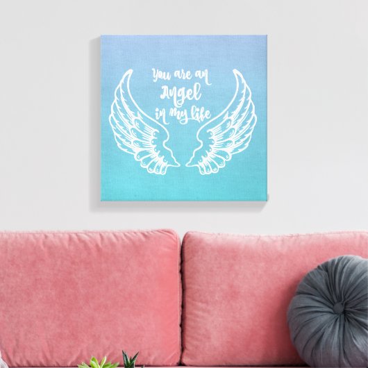 U bent een Angel Quote Canvas Afdruk (Insitu (Woonkamer))