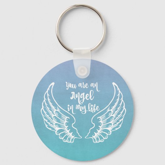 U bent een Angel Quote Sleutelhanger (Voorkant)