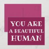 U BENT EEN BEAUTIEF MENSELIJK Gezegde Briefkaart (Voorkant / Achterkant)