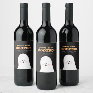 U bent een geBoost Etiket Halloween Ghost Wine