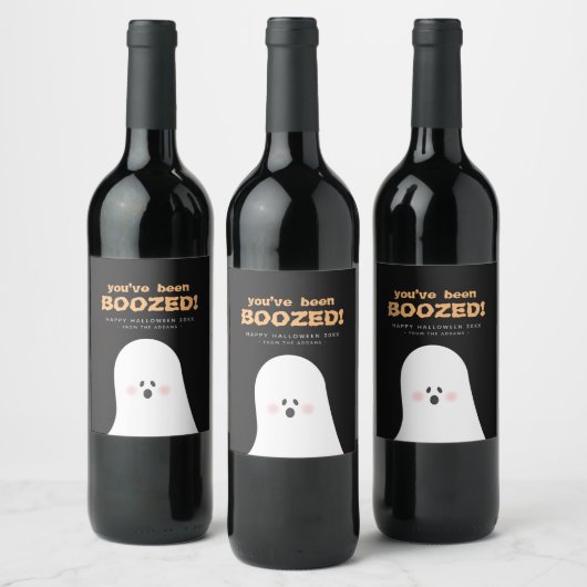 U bent een geBoost Etiket Halloween Ghost Wine (Flessen)