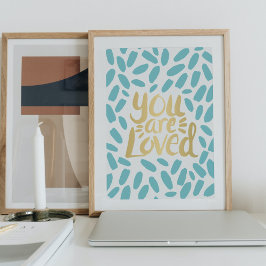 U bent een geliefde Motivatie gouden Typografie Poster