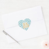 U bent een geliefde Positivity Quote Gold Typograf Hart Sticker (Envelop)