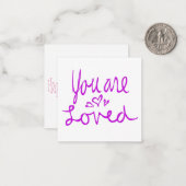 U bent een geliefde Valentijn Notitiekaartje (Voorkant / Achterkant in situ)