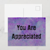 U bent een gewaardeerde Abstracte Paarse werknemer Briefkaart (Voorkant / Achterkant)