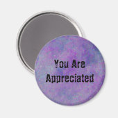 U bent een gewaardeerde Abstracte Paarse werknemer Magneet (Voorkant / Achterkant)