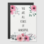U bent een geweldige Waterverf roze bloemige Kaart (Voorkant / Achterkant)