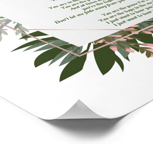 U BENT EEN Groen poster 12 x 12 poëzie Wall Art (Hoek)