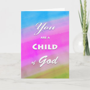 U bent een kind van God, gebed voor de daklozen Kaart