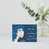 U BENT EEN MARVELEUS STUK VAN DE UNIVERSE VISITEKAARTJE (Staand voorkant)