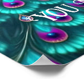 U bent een mooi Inspirerend citaat van Peacock Poster (Hoek)