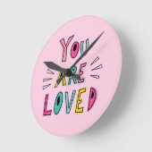 U bent een Motivatie prijsopgave met roze Ronde Klok (Hoek)