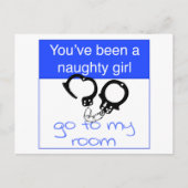 U bent een ongehoorzaam meisje geweest briefkaart (Voorkant)
