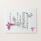 U bent een prachtige Bijbelscriptvlinder Legpuzzel (Horizontaal)