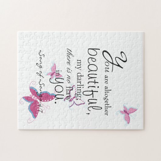 U bent een prachtige Bijbelscriptvlinder Legpuzzel (Horizontaal)