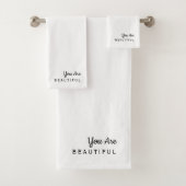 U bent een prachtige Inspirerend witte doekset Bad Handdoek (Insitu)