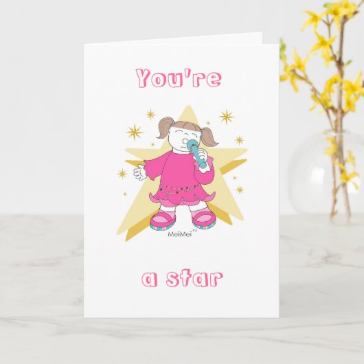 "U BENT EEN STER IN UW EIGEN LEVEN" KAART (Gele Bloem)