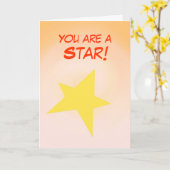 U bent een Ster, past de Kaart van Gelukwensen aan (Gele Bloem)