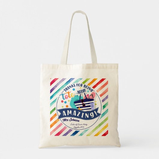U bent een tas-geweldige docentencitaat tote bag (Achterkant)