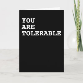 U bent een toelaatbare Humor Kaart